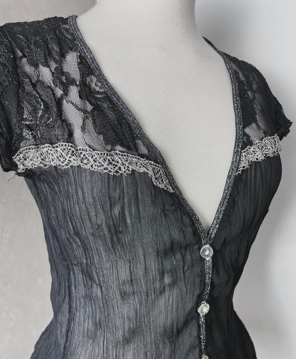 오리엔탈 반팔 시스루 가디건  상품이미지4