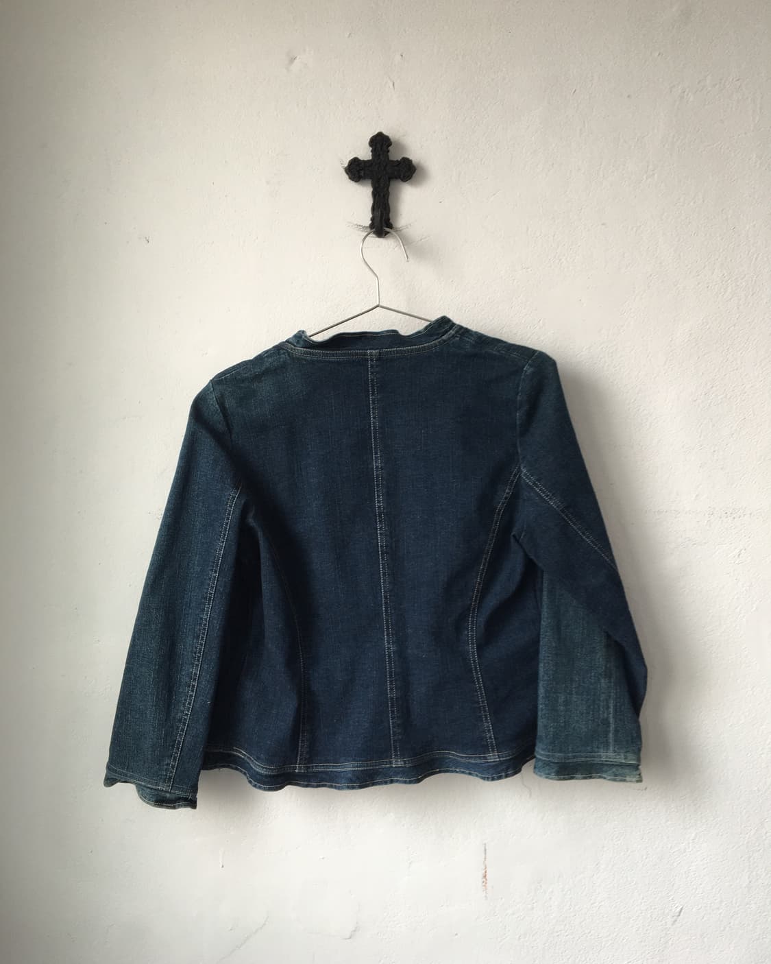 Flower point open denim jacket 상품이미지3