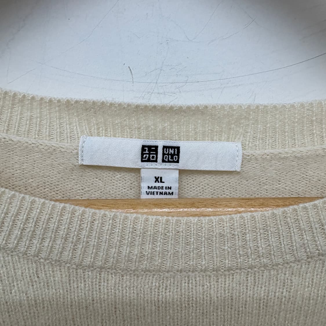 유니클로 캐시미어 아이보리 니트 여성XL 상품이미지3