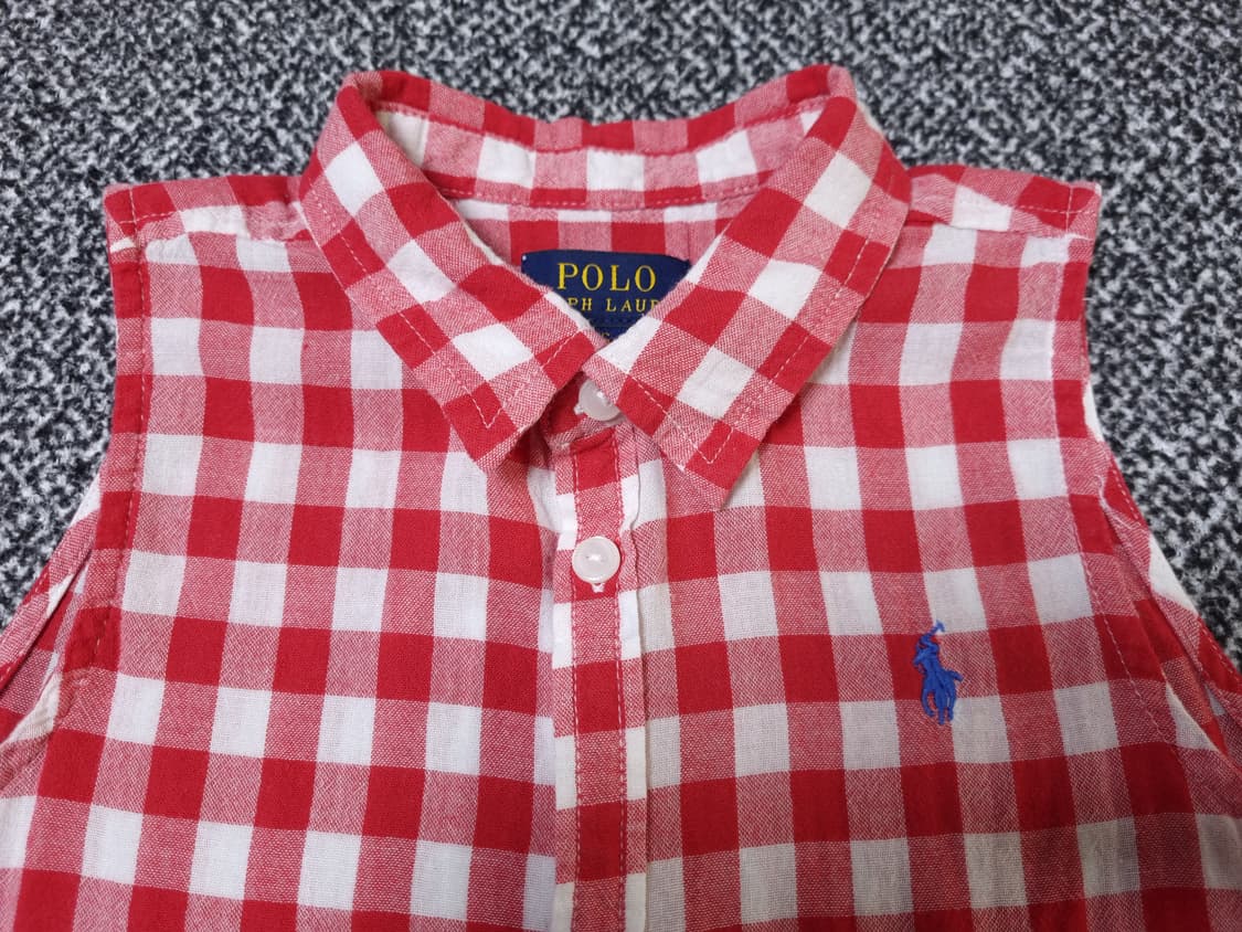 [무료배송][120]폴로 키즈 체크 민소매 블라우스 상품이미지5