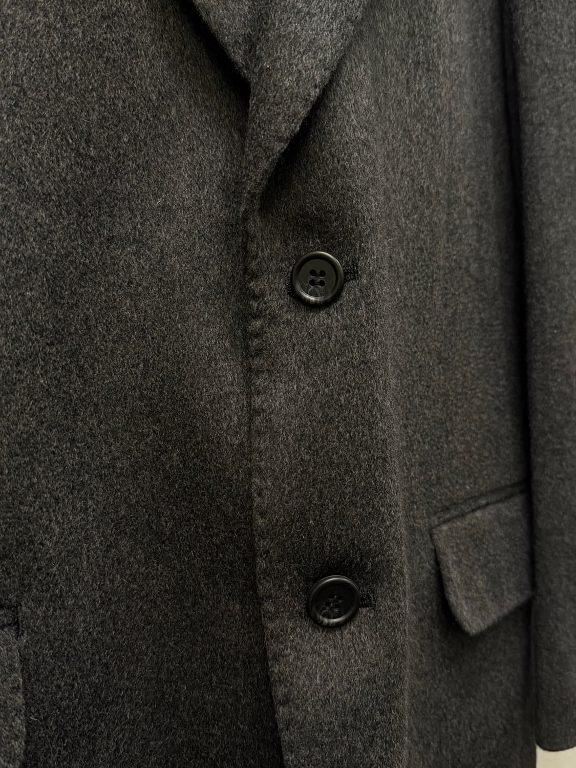 L) Cashmere 100% Charcoal Grey Tailored 상품이미지3