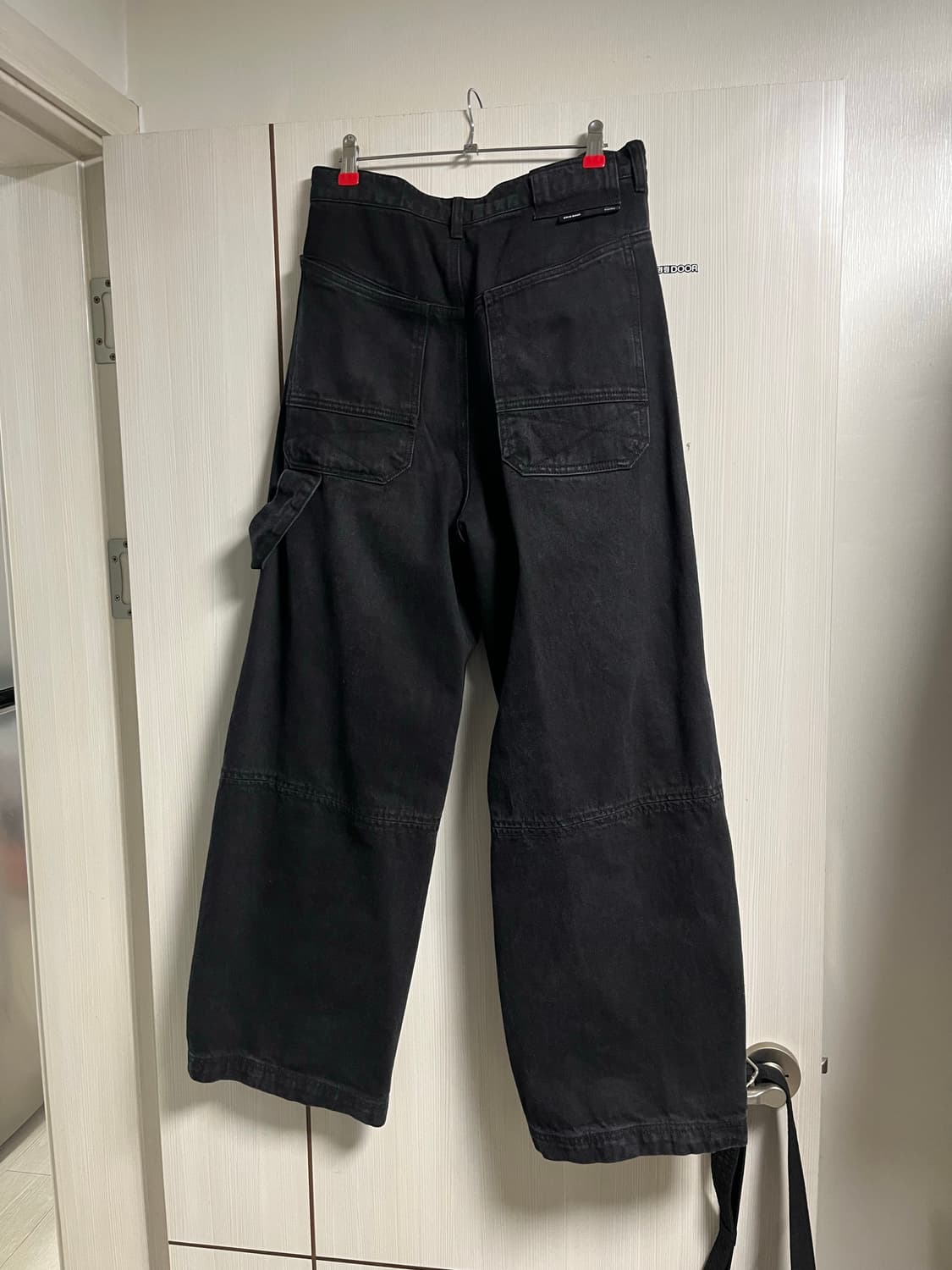 ETCE  카펜터 데님 팬츠 블랙 롱 L 새상품 상품이미지5