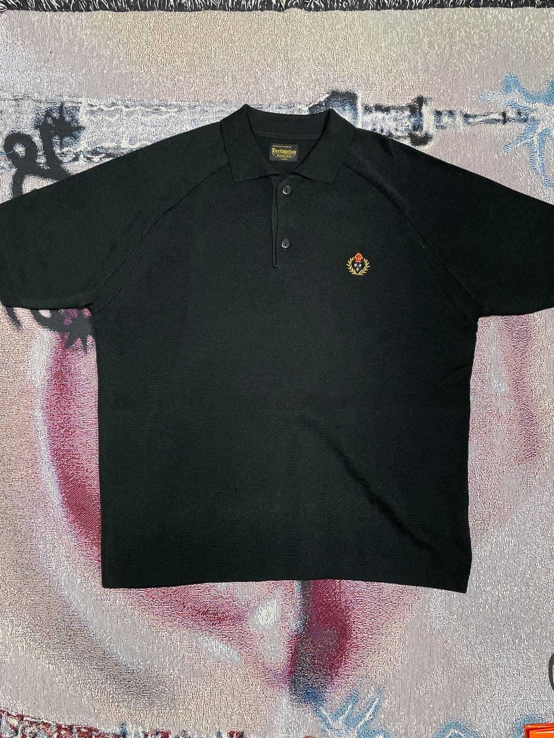 [L] hfc creft reglan sleeve polo black 상품이미지1