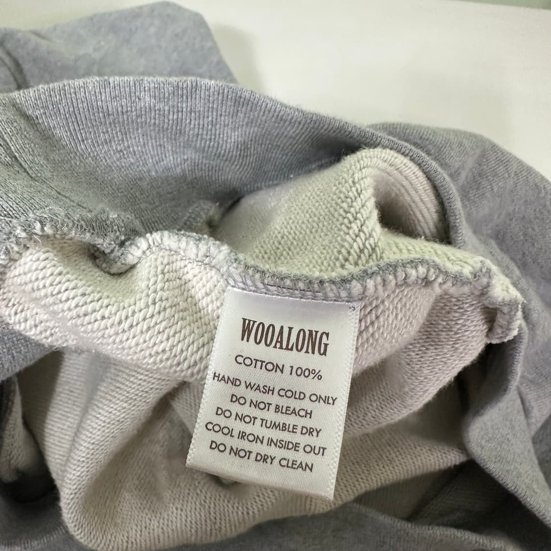 S 95 우알롱 WAL 그레이 오버핏 스웻후드티 남여공용 상품이미지5