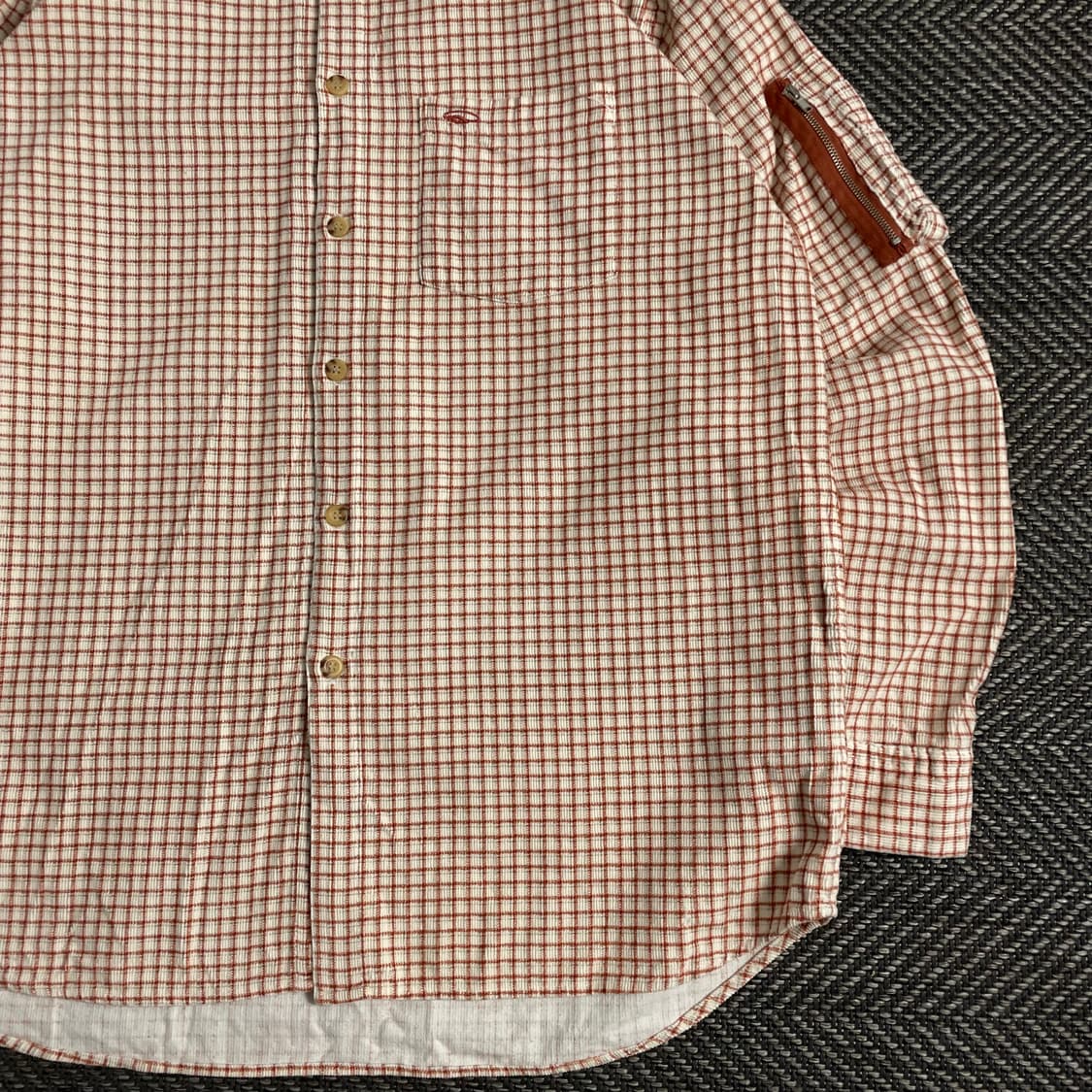 반스 올드스쿨 오버핏 체크 패턴 울 셔츠y 3792 상품이미지3