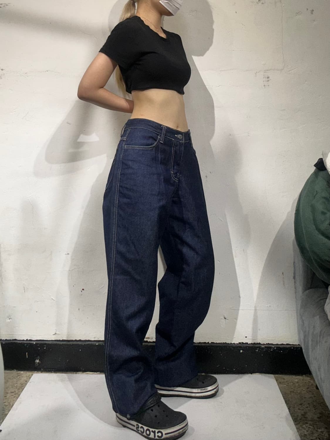 Ck 캘빈 클라인 진청 와이드 데님 팬츠 청바지 30 상품이미지1