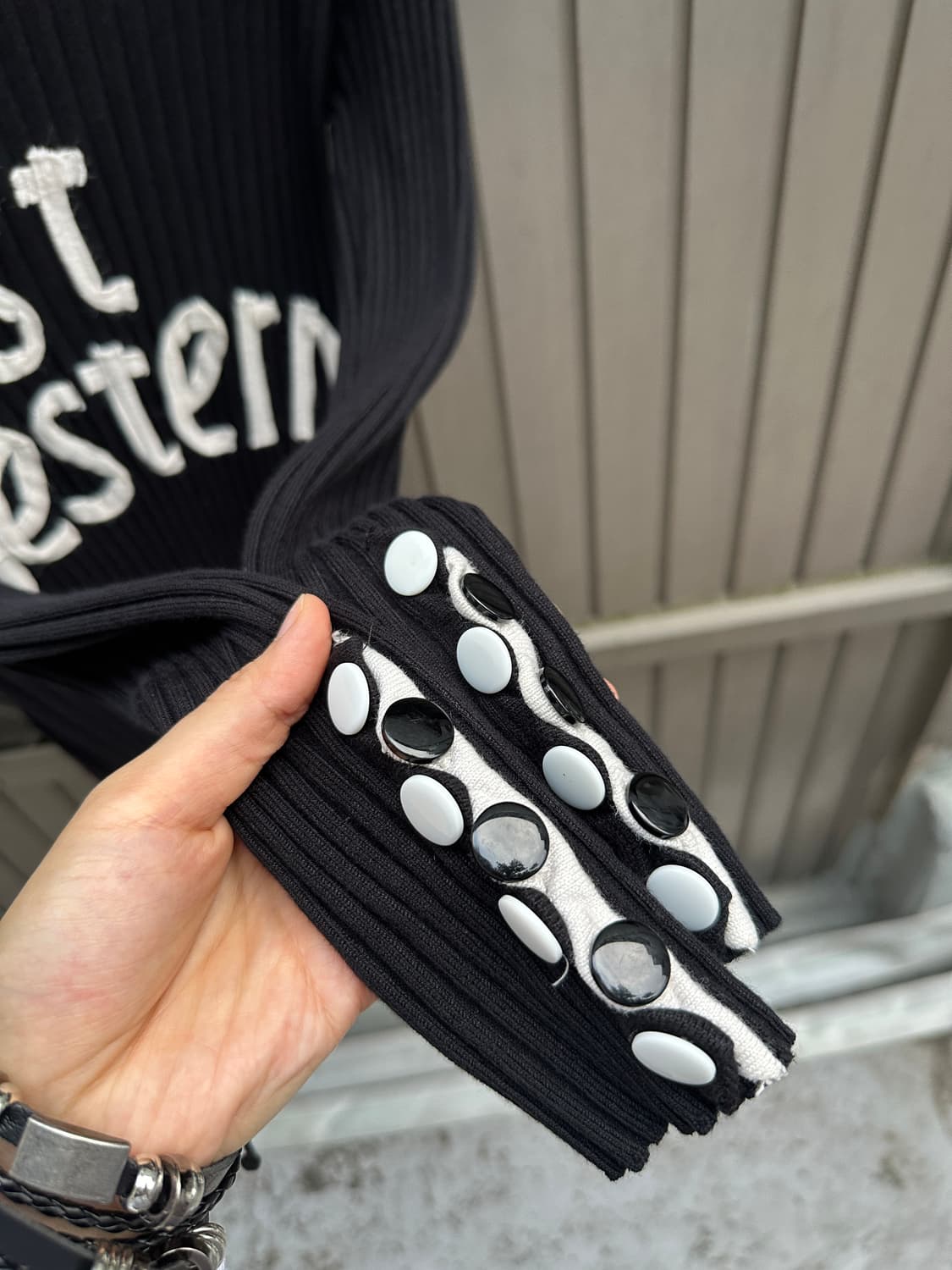 Vintage lettering slim sleeve hood  상품이미지5