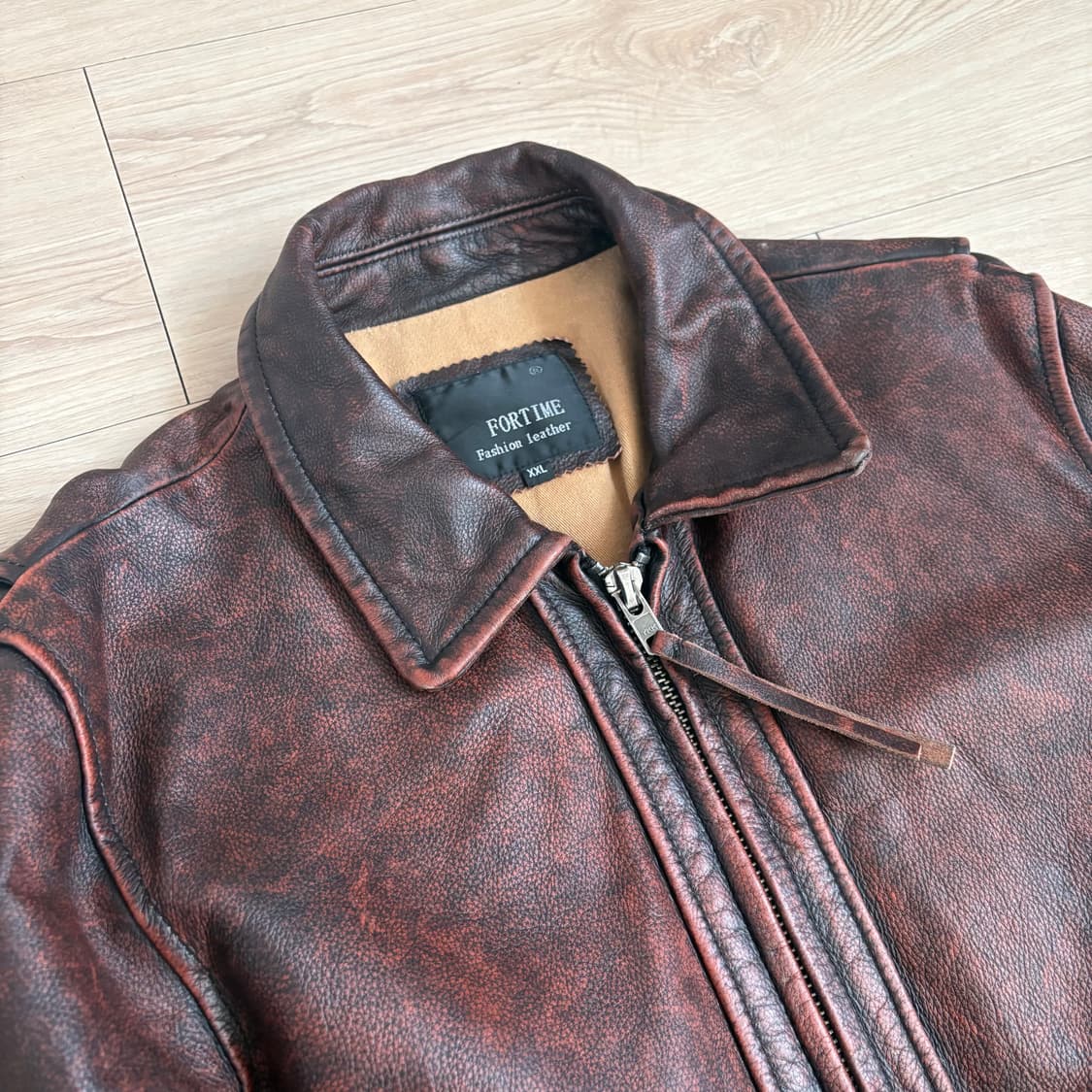 Fortime 빈티지 소가죽레더자켓  상품이미지2