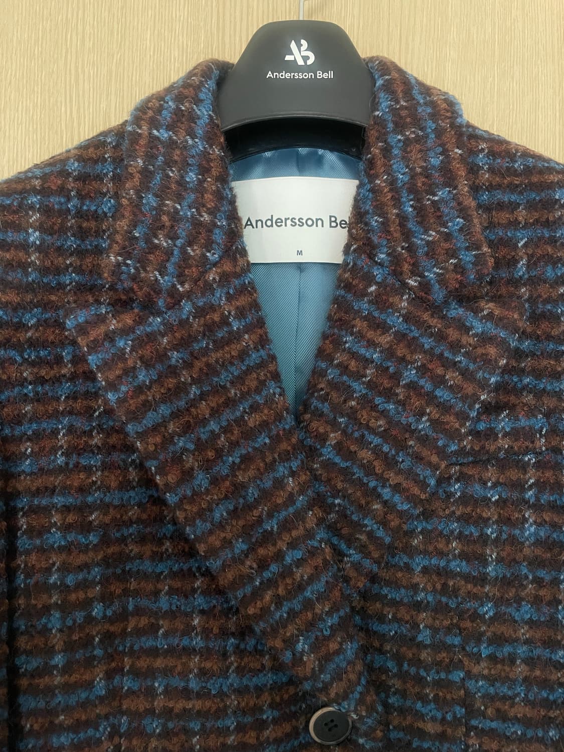 [Women]Alpaca Blazer (M, Blue/Brown) 상품이미지8