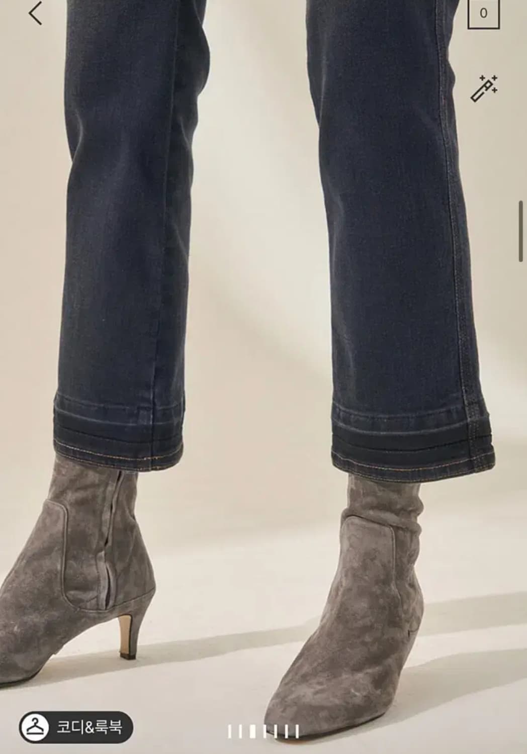 마른 55 텍달린 새상품 마인 기모 부츠컷 데님 청바지 슬랙스 타임 랑방 상품이미지3