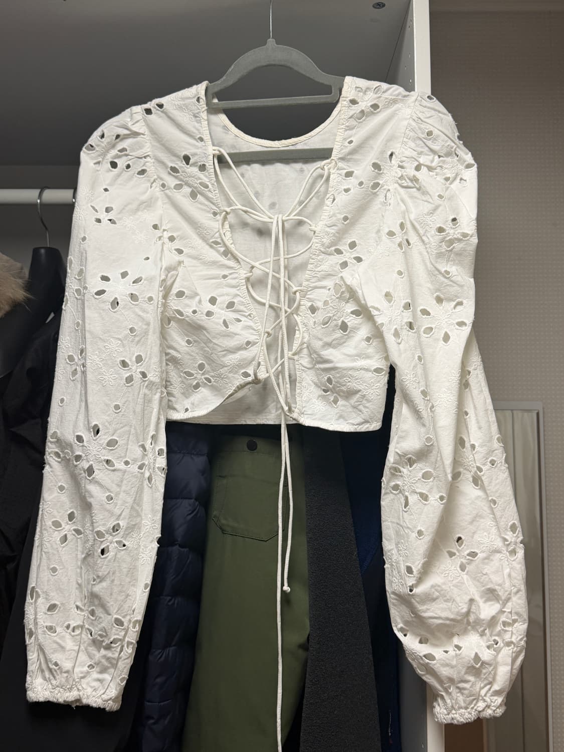 자라 플라워 크롭 블라우스 M 상품이미지2