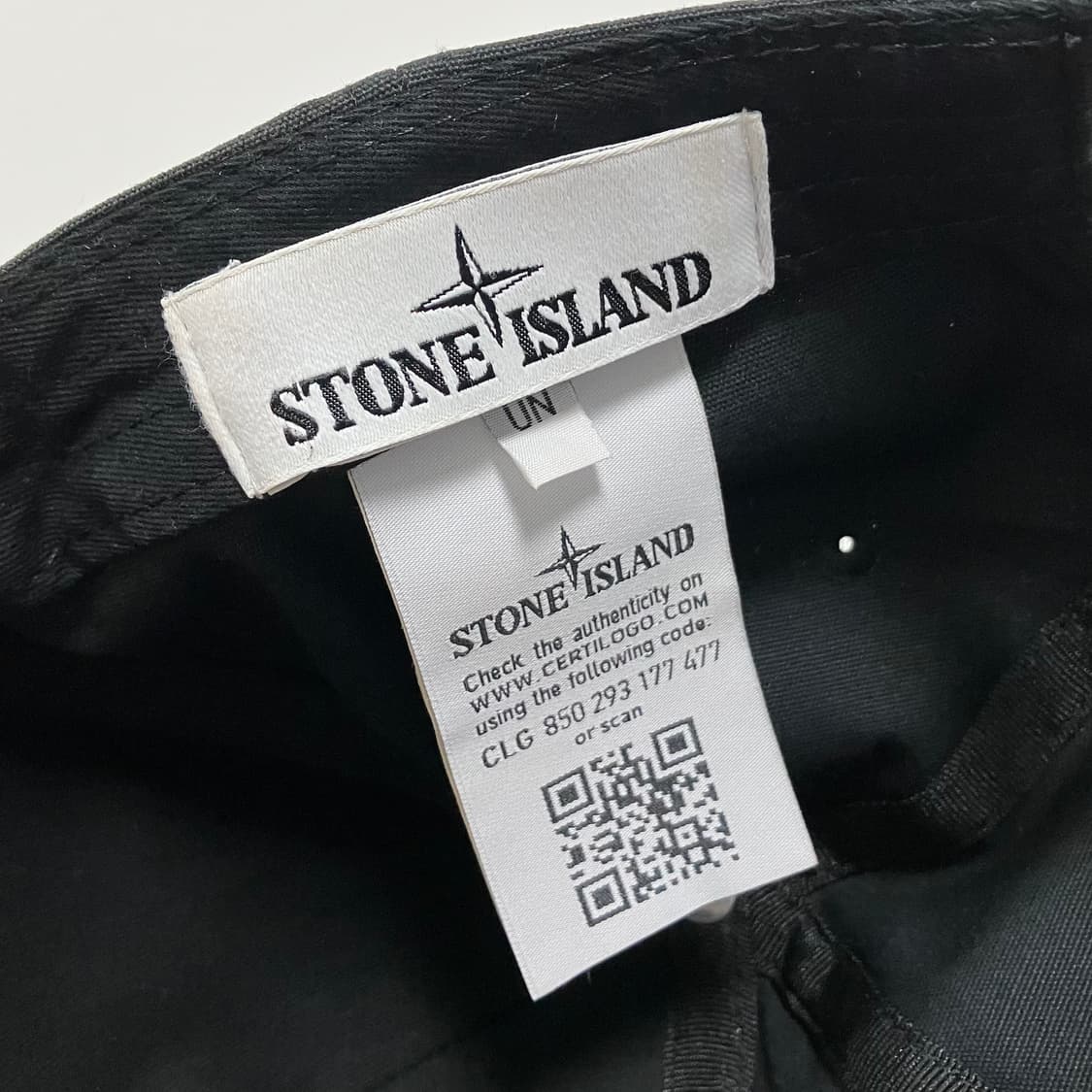 [Stone Island] 스톤아일랜드 로고 와펜 볼캡 모자 블랙 상품이미지8