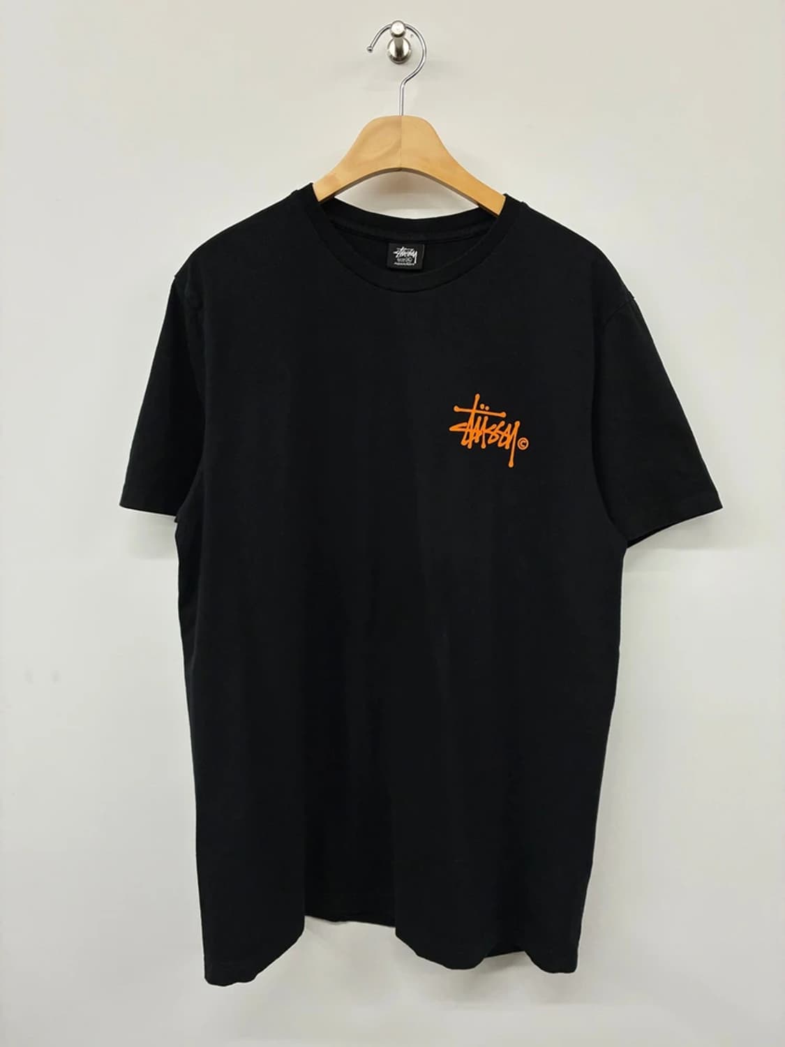 스투시 오렌지 스탁로고 코튼 반팔 티셔츠 PN9795 상품이미지3