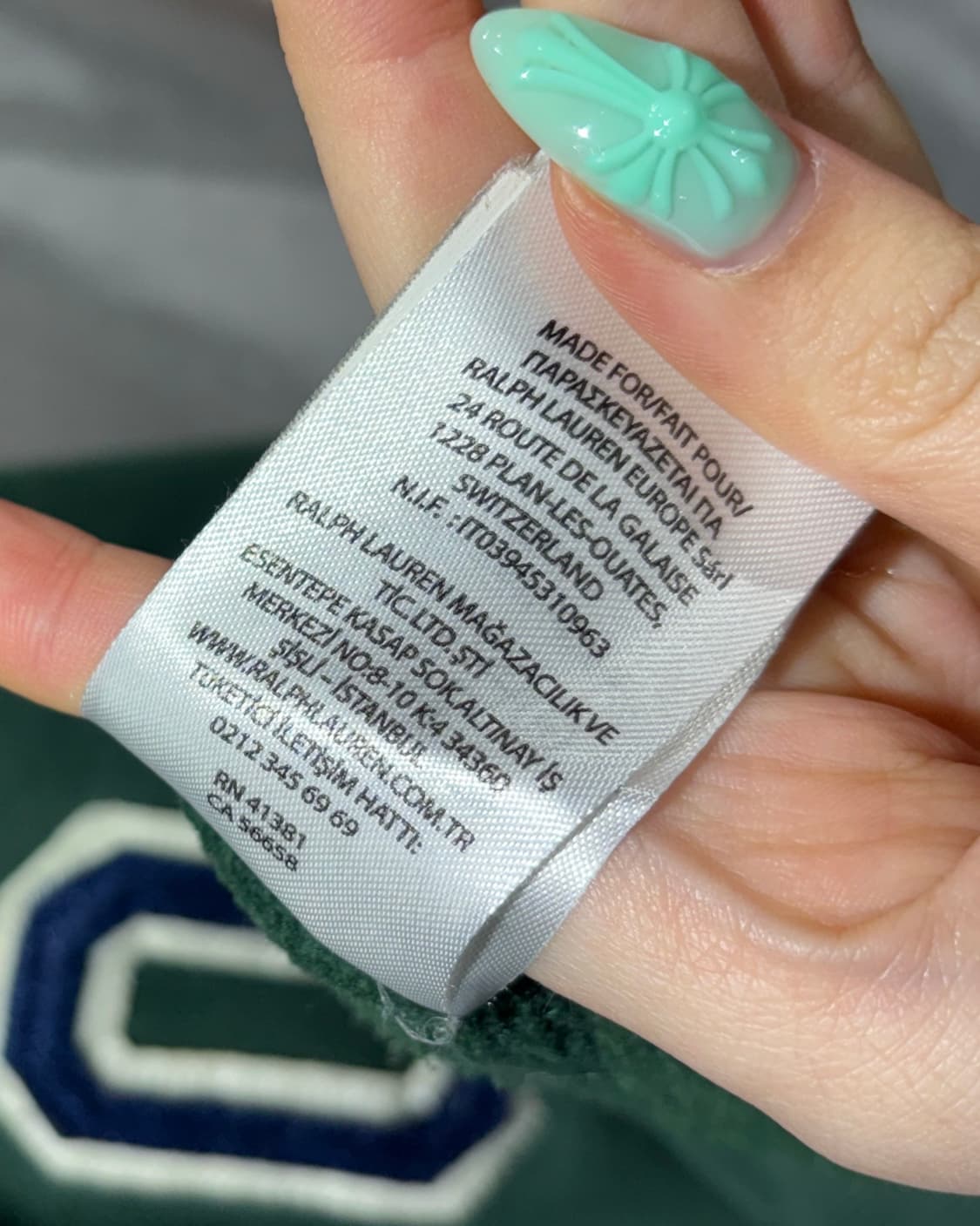 S 폴로랄프로렌 POLO 패치 딥그린 맨투맨 상품이미지7