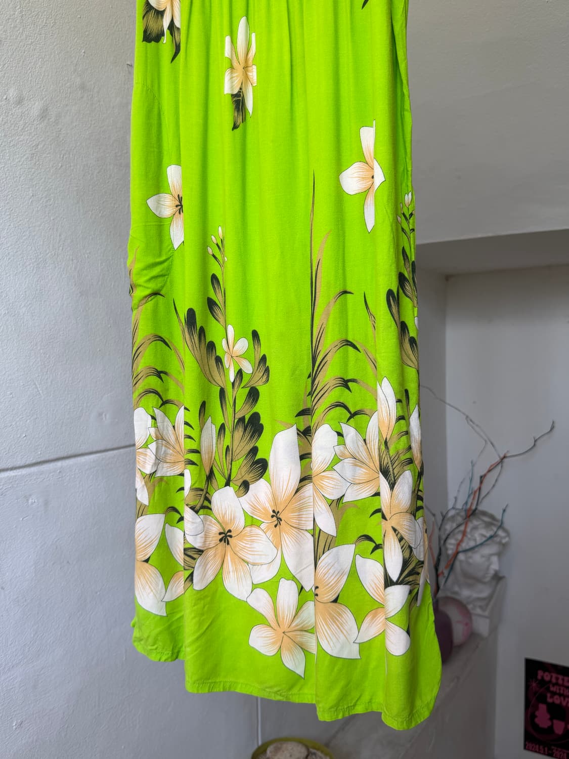 하와이안 패턴 박시 롱 원피스 상품이미지3