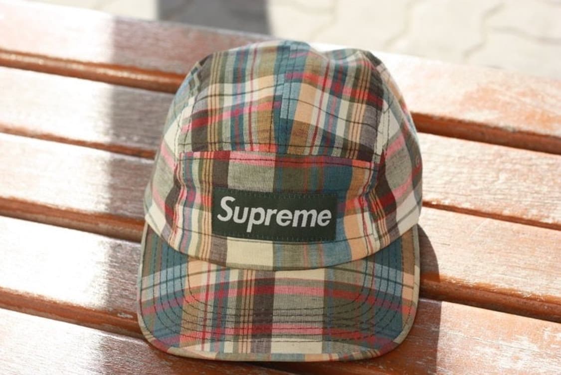 슈프림 2005 체크 패턴 5패널 캠프캡  상품이미지9