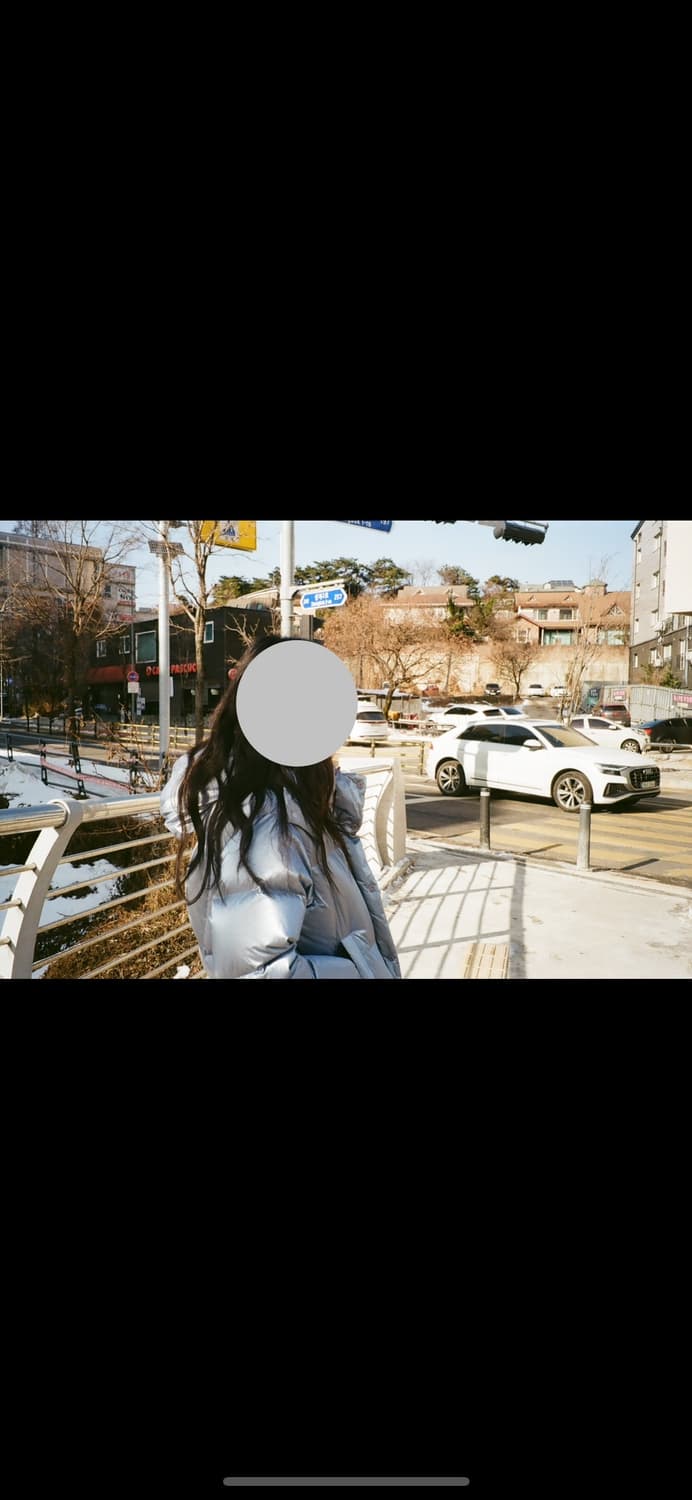 크롬 느낌 크롭 패딩 (하늘색) 상품이미지4