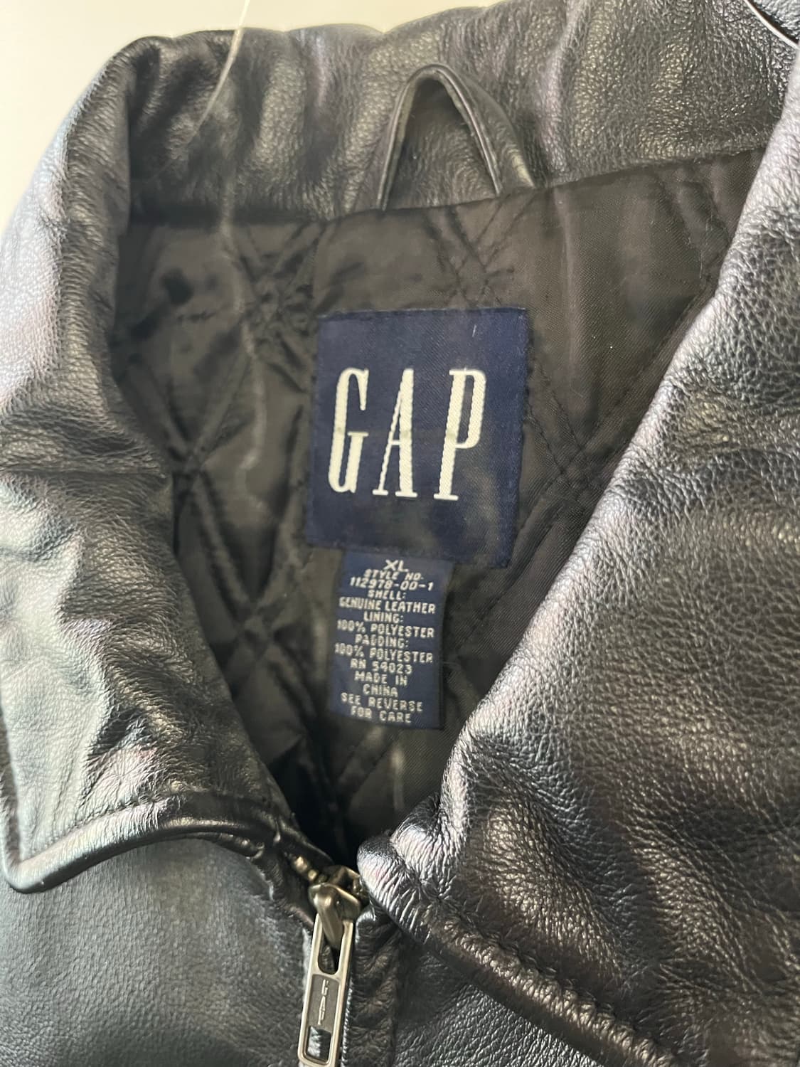 90s 올드갭 레더 자켓 상품이미지2