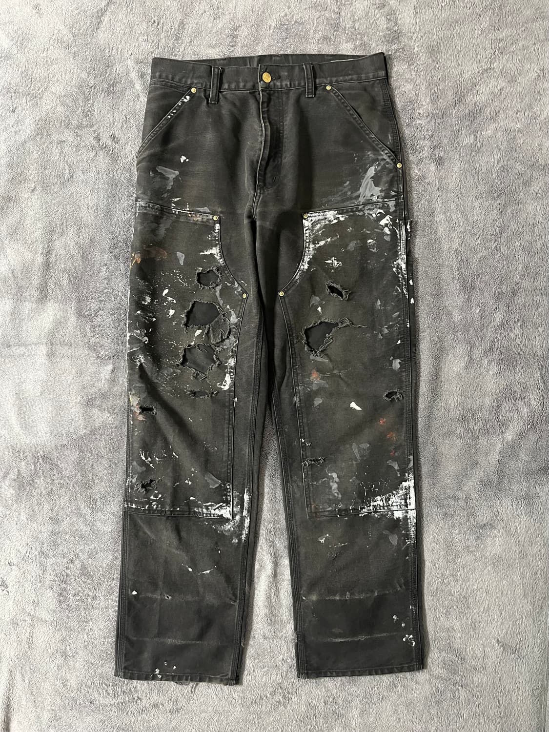 칼하트 90s 더블니 페인팅 워크팬츠 상품이미지1