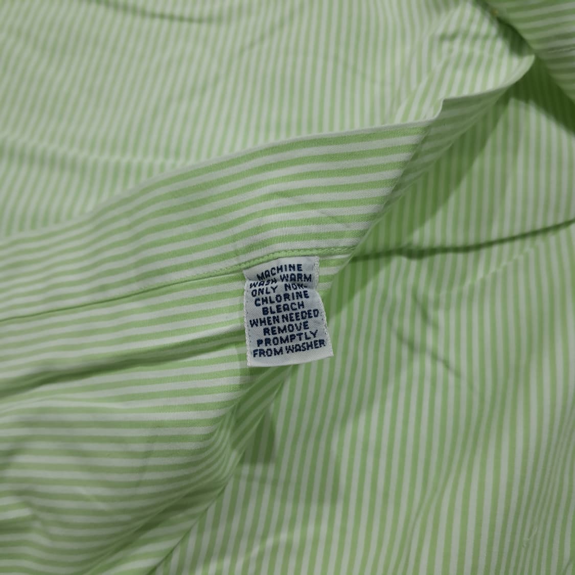 CL439 2XL 폴로 90s 코튼 스트라이프 라이트그린 셔츠 남방 상품이미지5