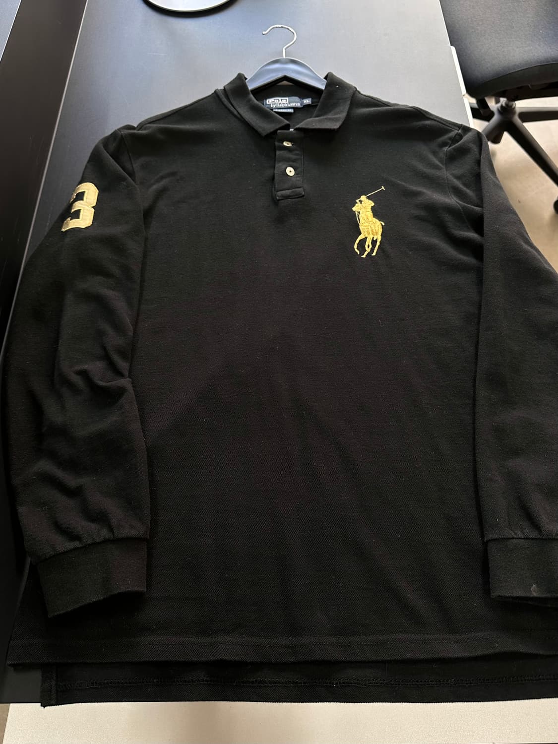 폴로랄프로렌 빅포니 넘버링 슬릿 PK롱슬리브긴팔티 상품이미지5