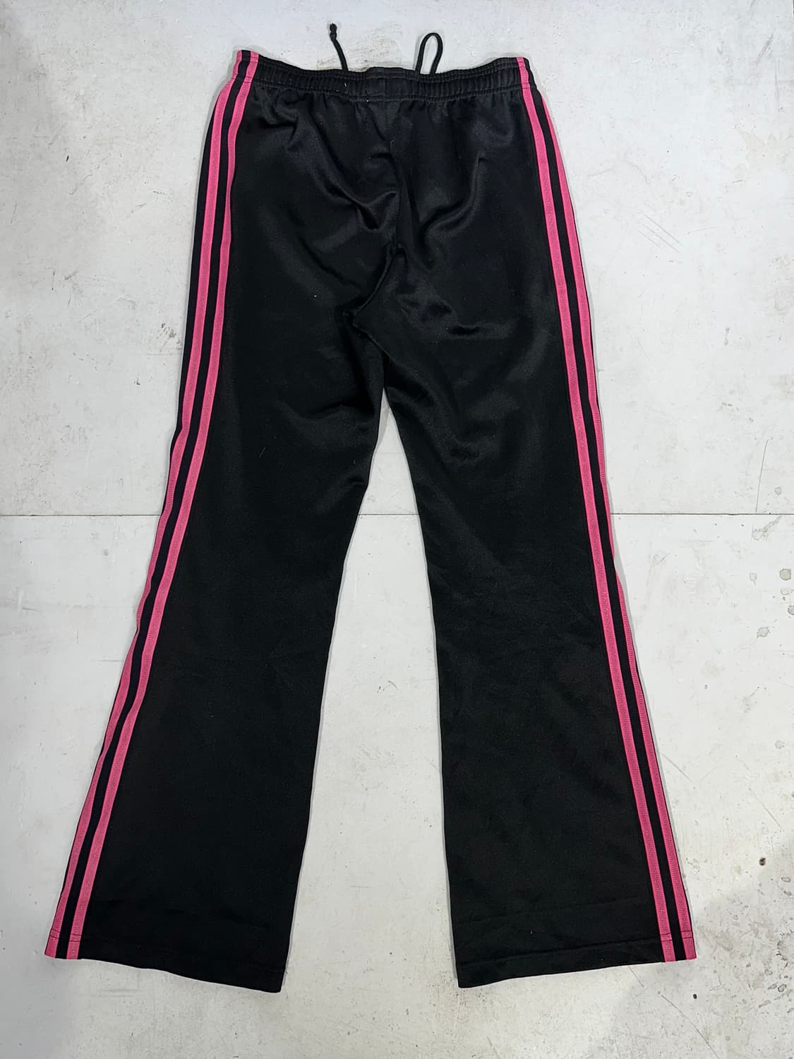 아디다스 블랙 핑크 삼선 와이드 부츠컷 추리닝 바지 트레이닝 팬츠  상품이미지5