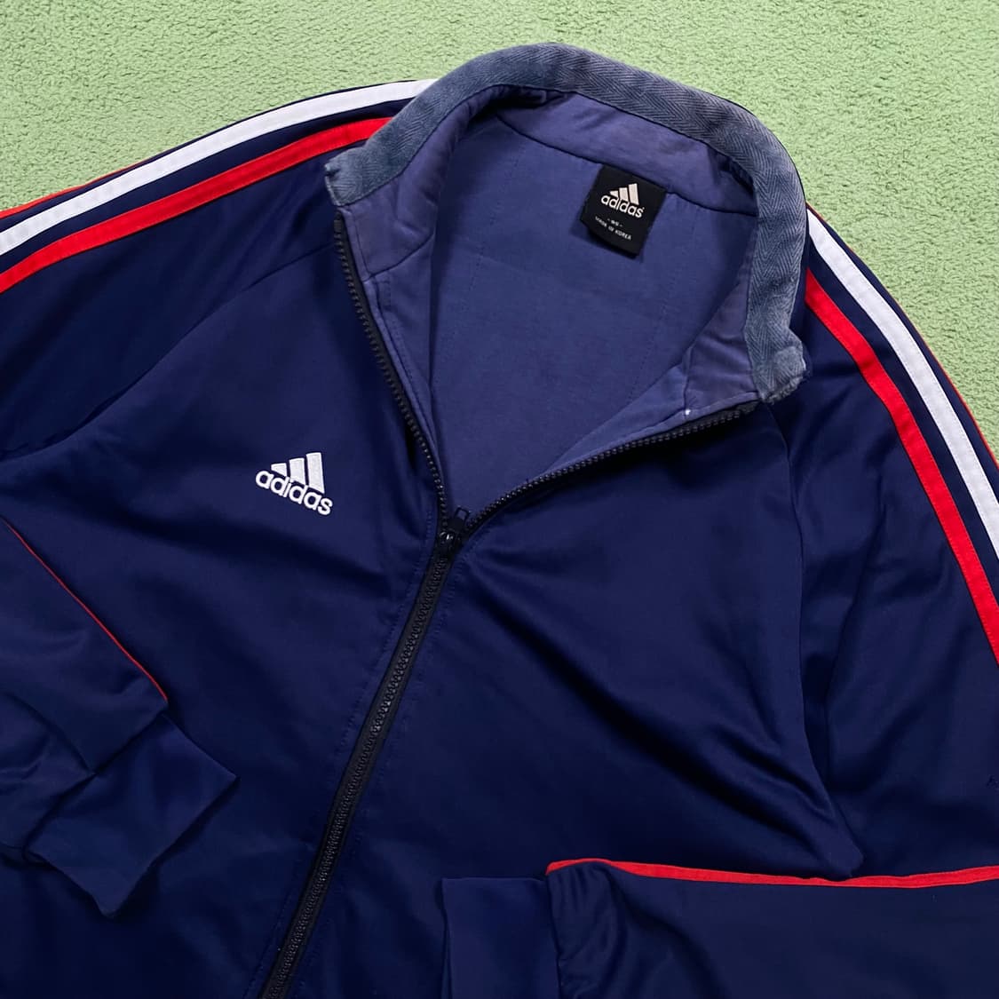 아디다스 네이비 흰빨 Stripe 점퍼 상품이미지1