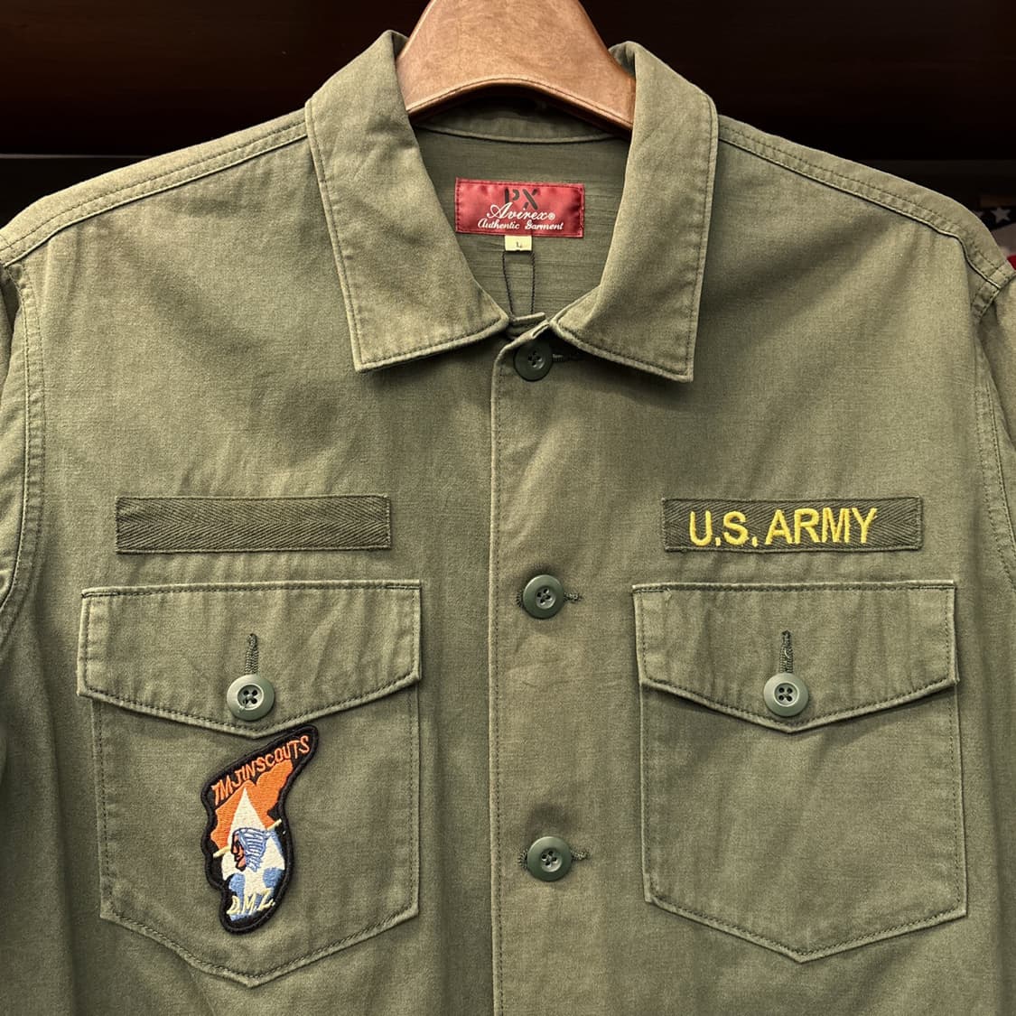 90s 아비렉스 OG-108 DMZ 패치워크 코튼 필드셔츠 N1147 상품이미지3