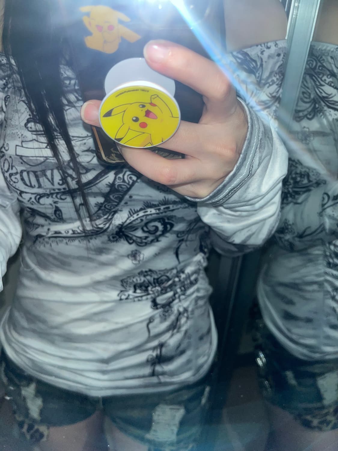 펑크레터링 오프숄더 롱슬리브 상품이미지2