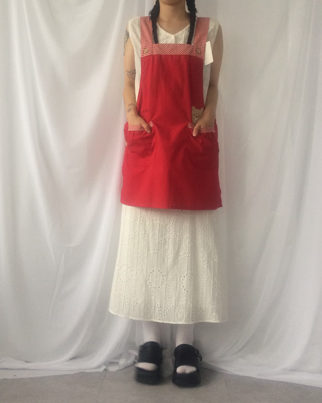 Bear apple point apron 상품이미지1