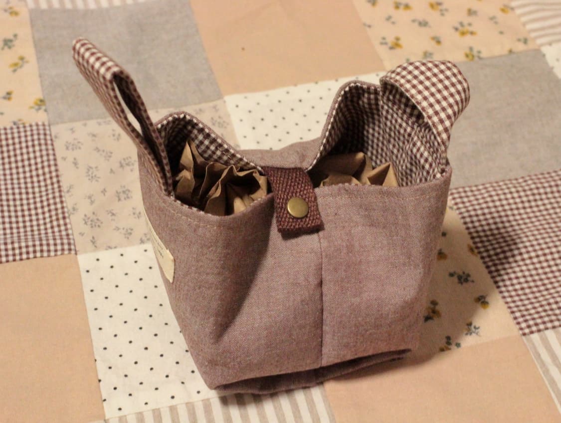 핸드메이드 브라운 파우치 상품이미지5