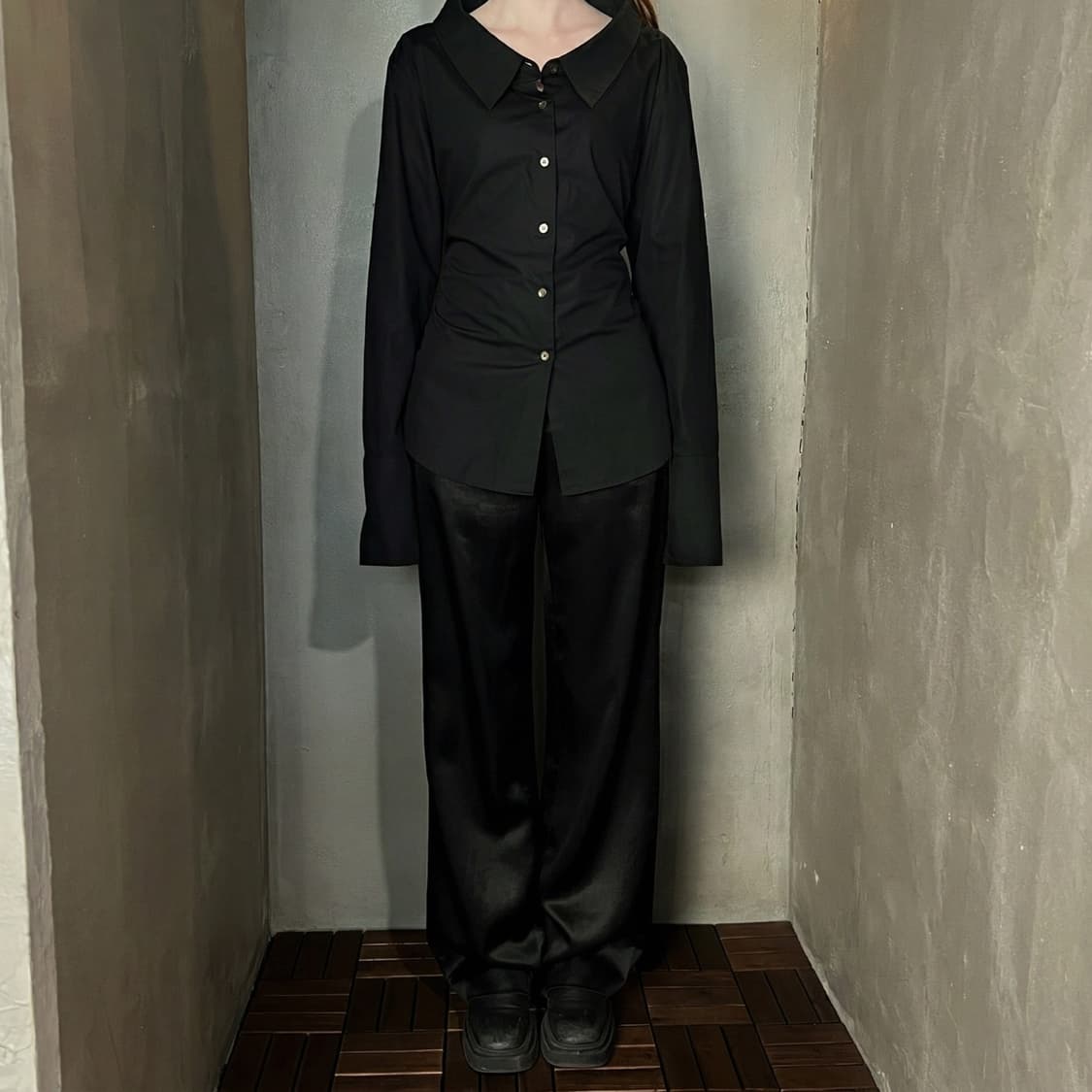 90s 겐조 실크 블렌딩 와이드 트라우저 상품이미지2