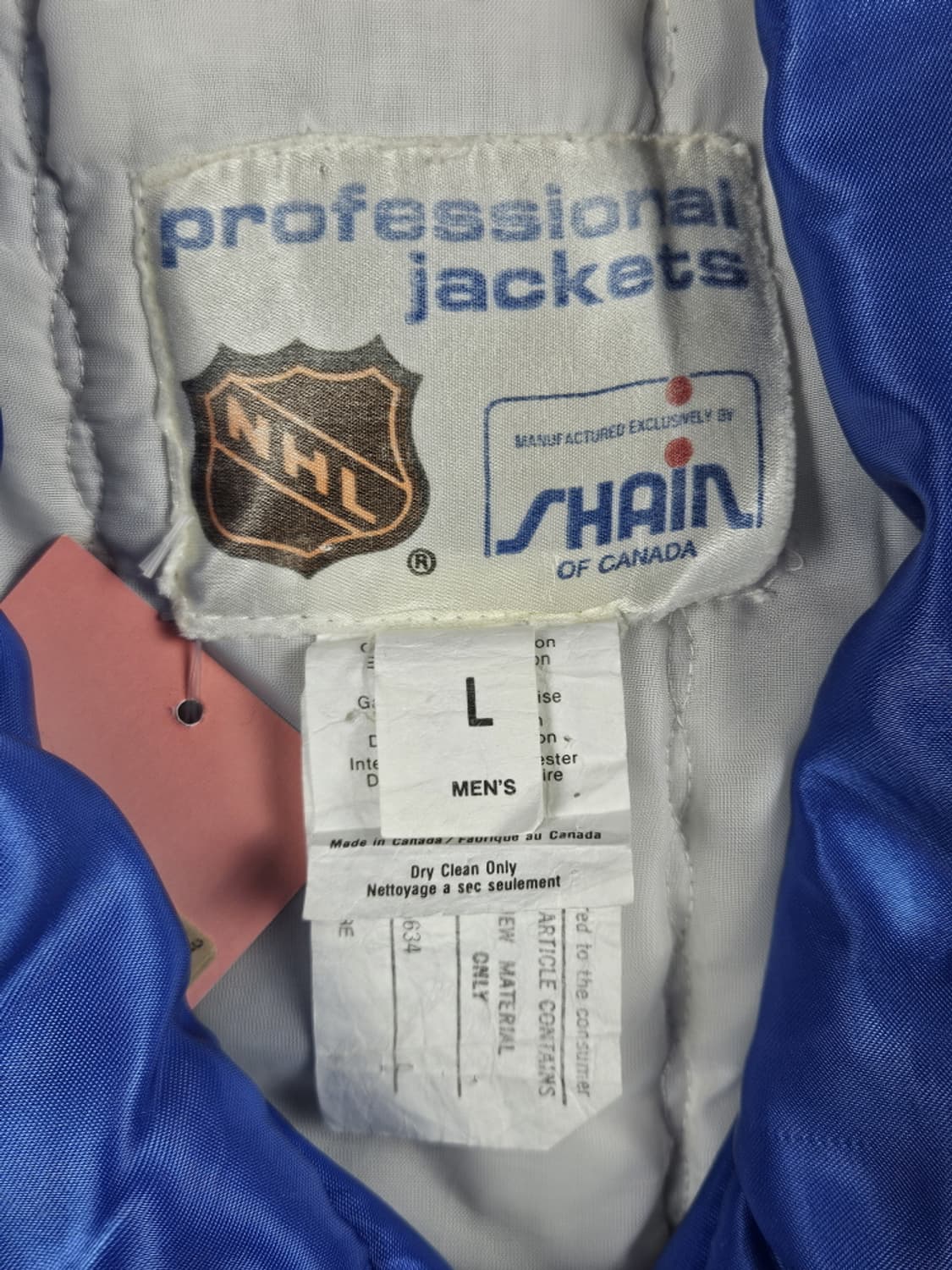 90's NHL 에드먼턴 오일러스 새틴 패디드 자켓 (L) / 10043 상품이미지7