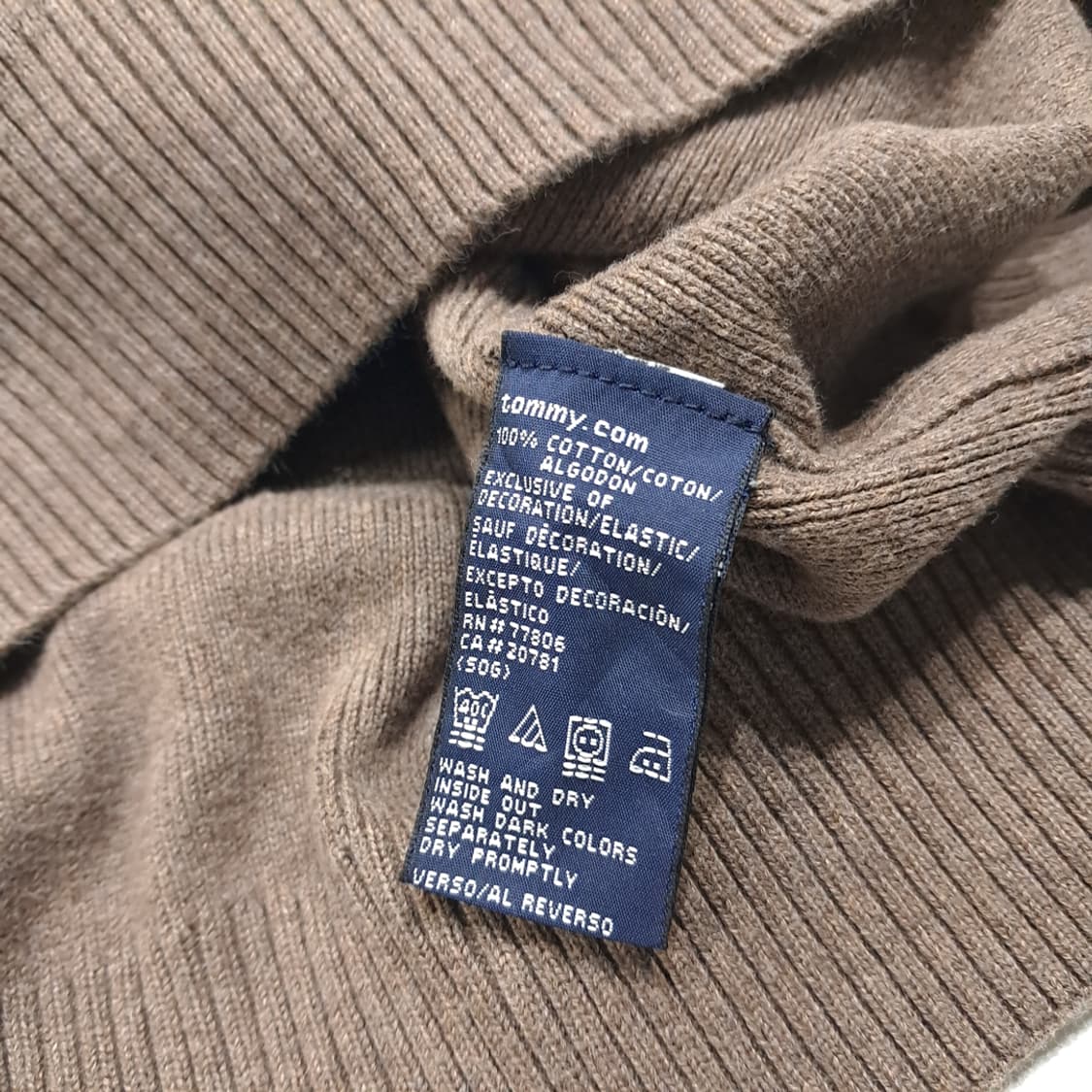 CL781 L 타미힐피거 90s 홍콩판 브라운 니트 스웨터 상품이미지5