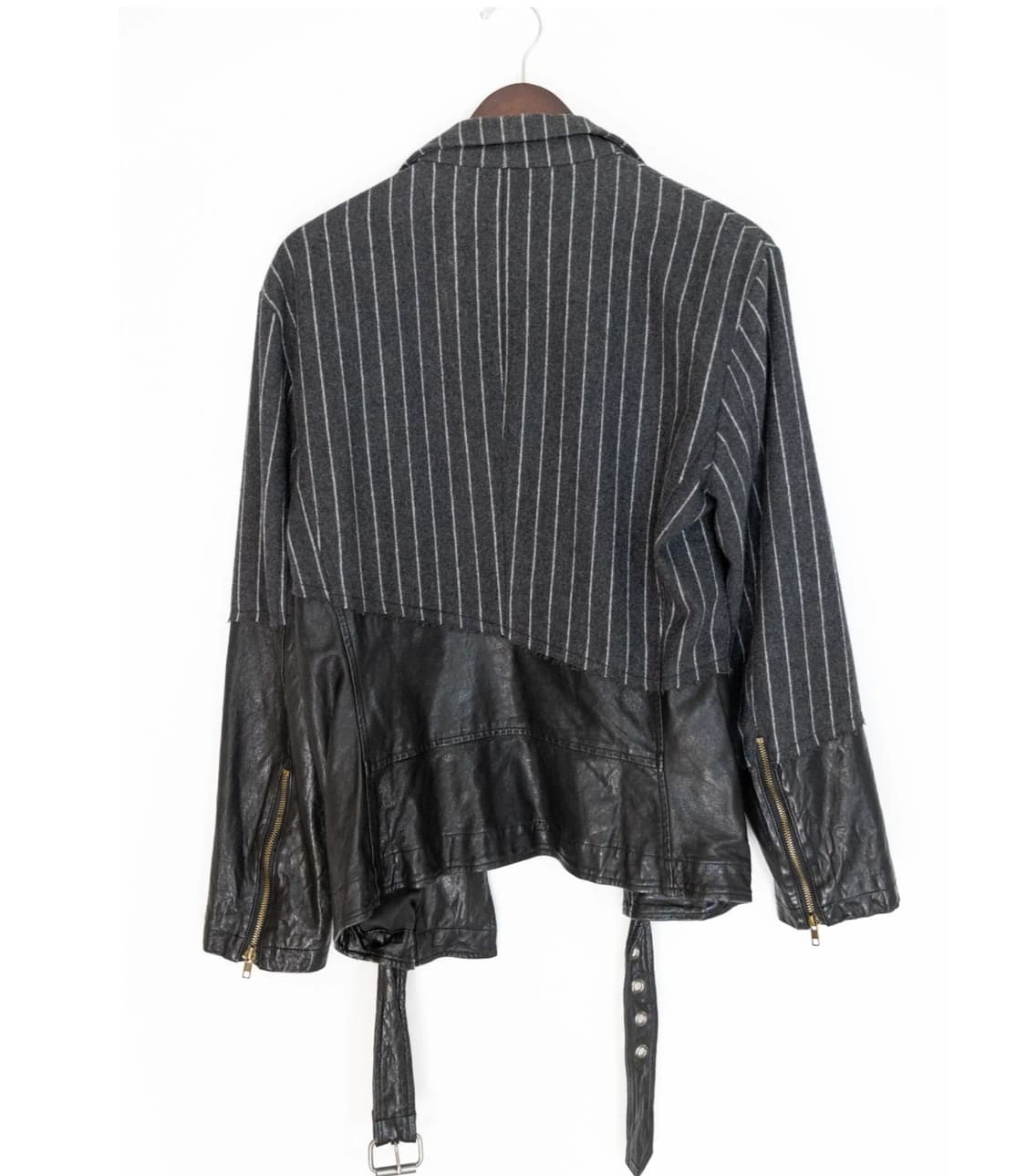 그렉로렌 차콜 초크스트라이프 램스킨 울 50:50 블레이저 4사이즈  상품이미지2