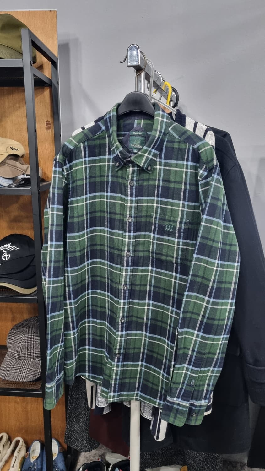 헨리코튼(코오롱) 체크남방 100size(실측가슴단면53) 컨디션9 상품이미지1
