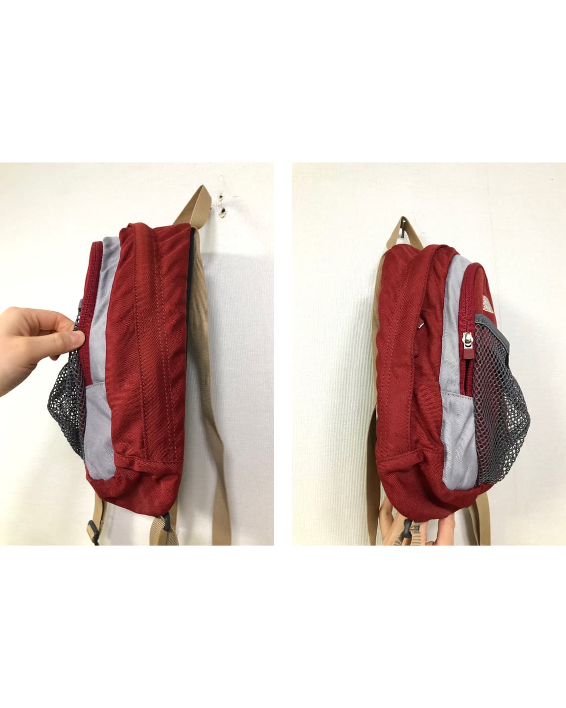 노스페이스 가벼운 미니 트레킹 등산 고프고어 백팩 배낭 _ 딥레드 상품이미지3