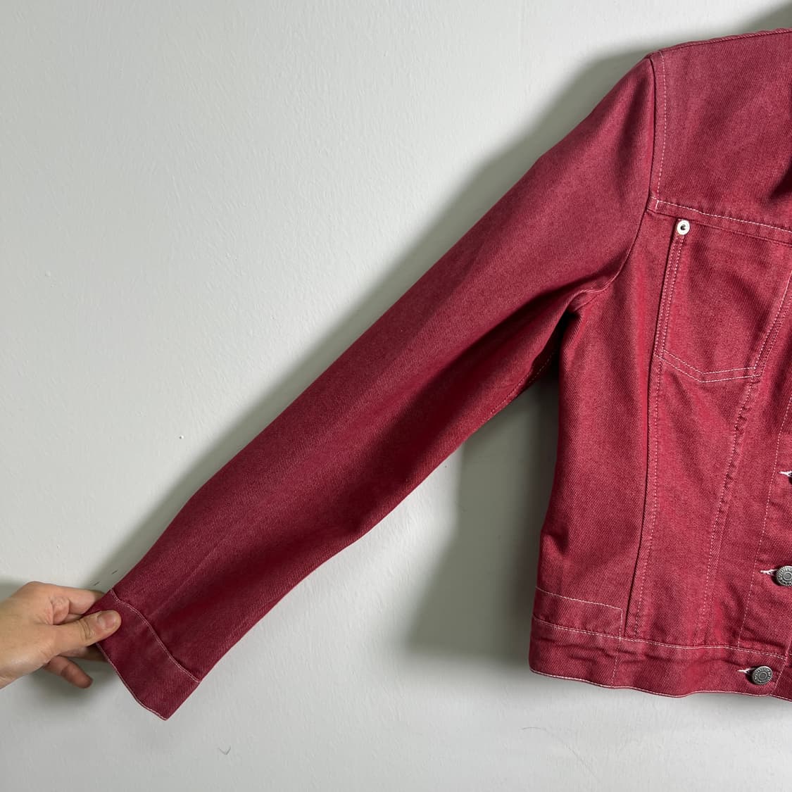 막스앤코 레드 데님 코튼 트러커 자켓 38 상품이미지8