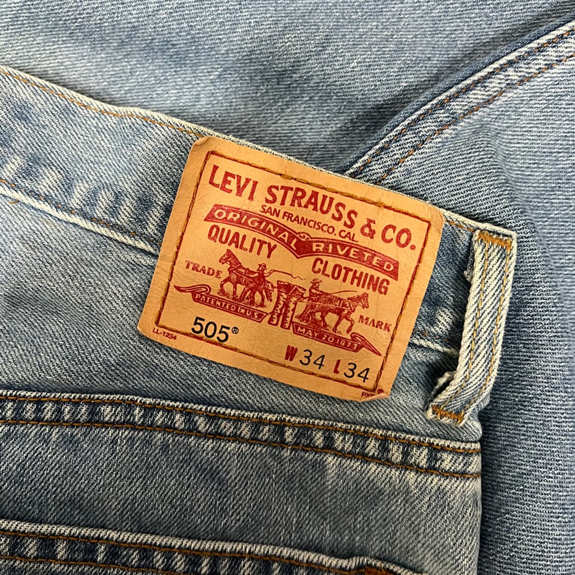 00s 리바이스 505 레귤러핏 연청 데님 팬츠 청바지 34 상품이미지4