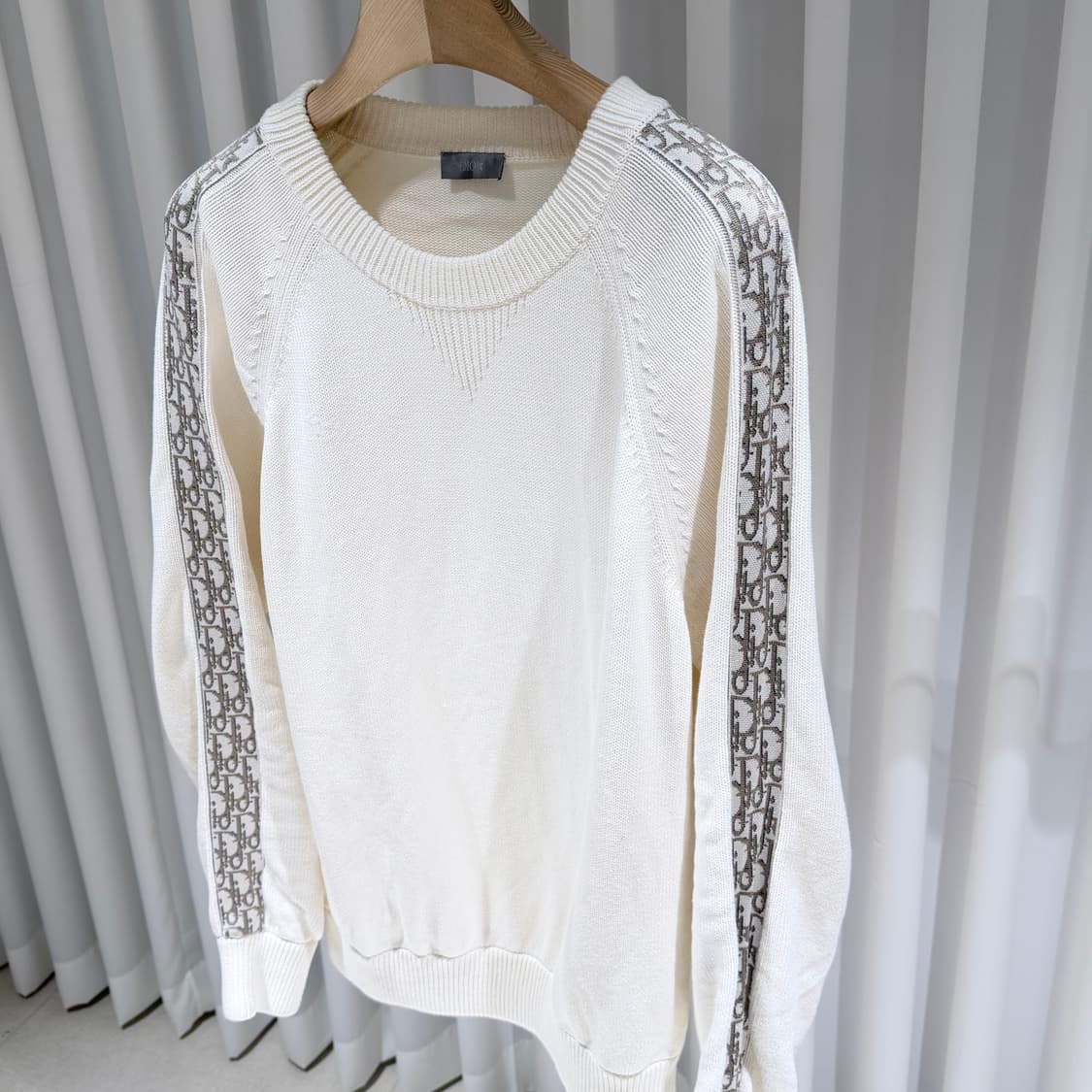 L / 디올 오블리크 인서트 아이보리 니트 상품이미지3