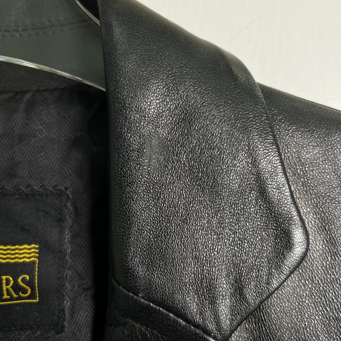 VTG 빈티지 블랙 싱글 레더 블레이저 95 상품이미지9