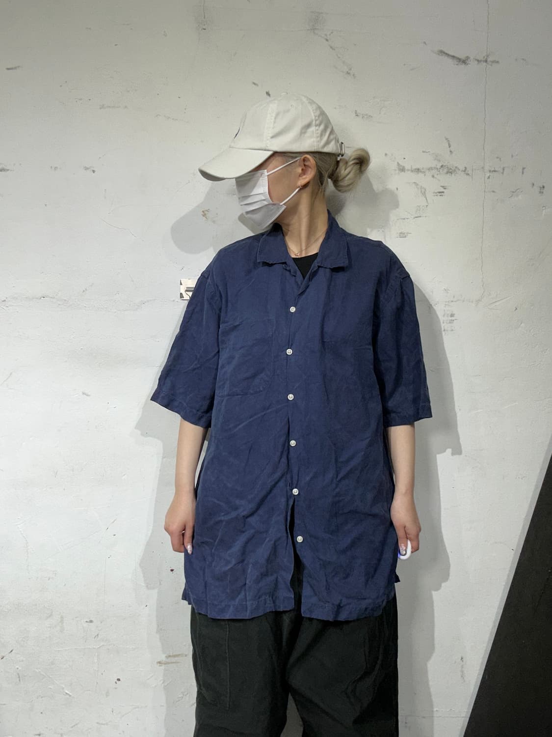 폴로 랄프 로렌 네이비 오버핏 반팔 셔츠 M 상품이미지2