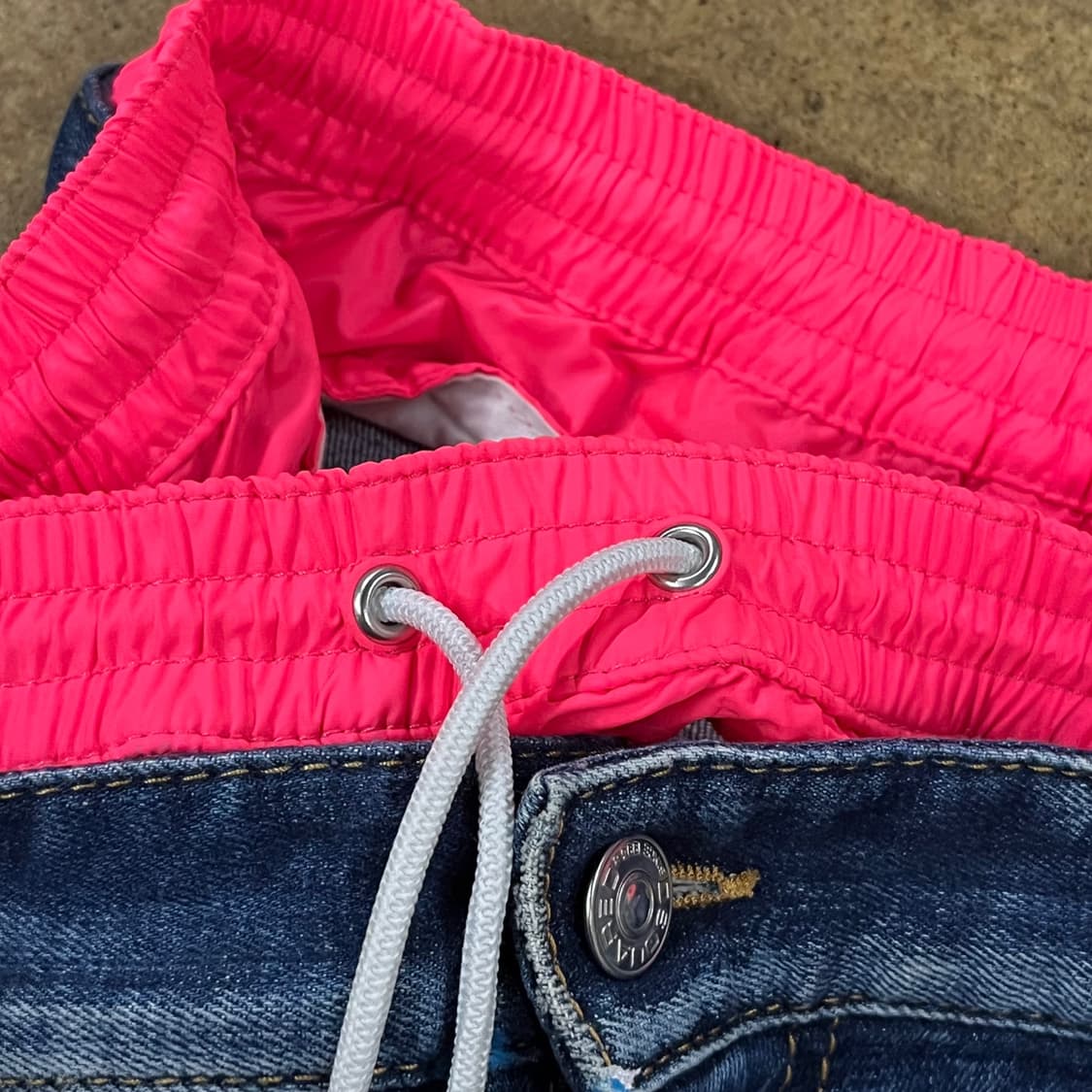 [정품] 디스퀘어드2 핑크 밴딩 데님 반바지 b13 상품이미지6