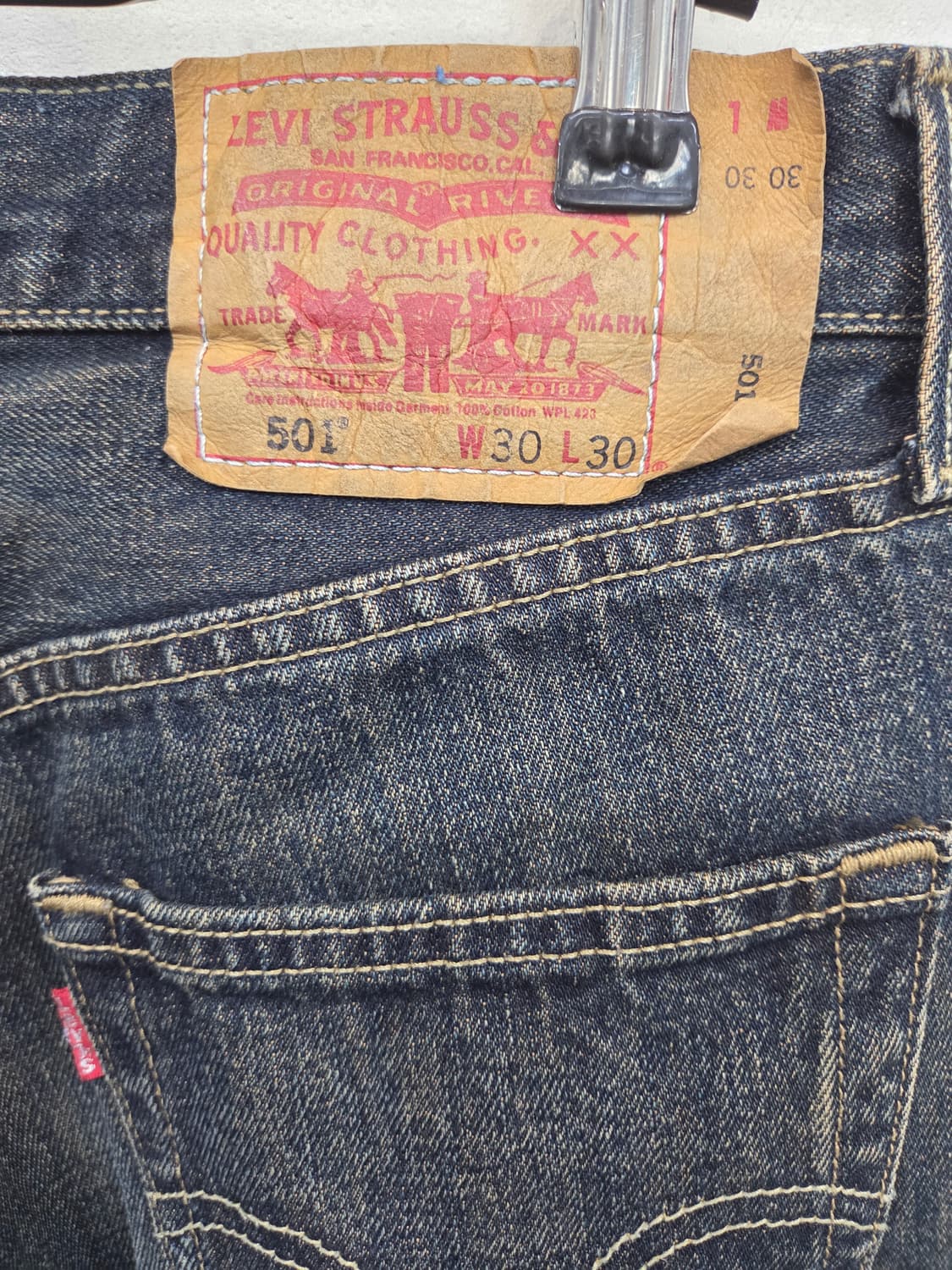 리바이스 오리지날 501 스트레이트핏 데님팬츠 30 상품이미지3