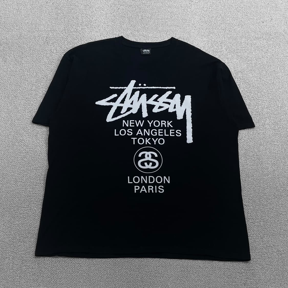 스투시 Stussy 월드투어 반팔티 블랙 상품이미지1