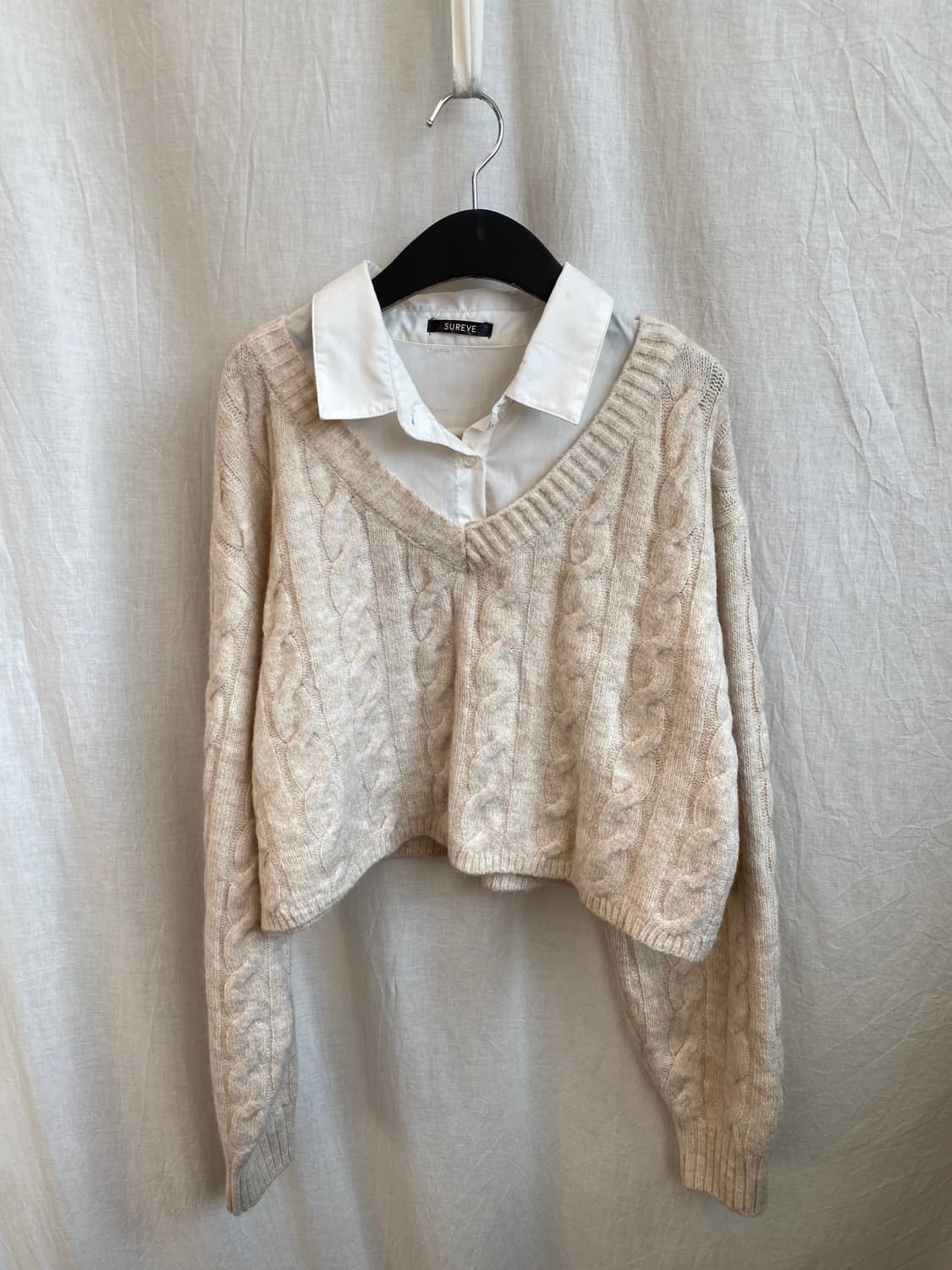 SUREVE 셔츠레이어드 니트(L) 상품이미지1