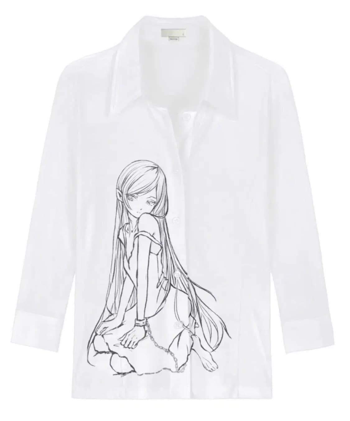 본네 쓰리쿼터 슬리브 셔츠 2사이즈 상품이미지1