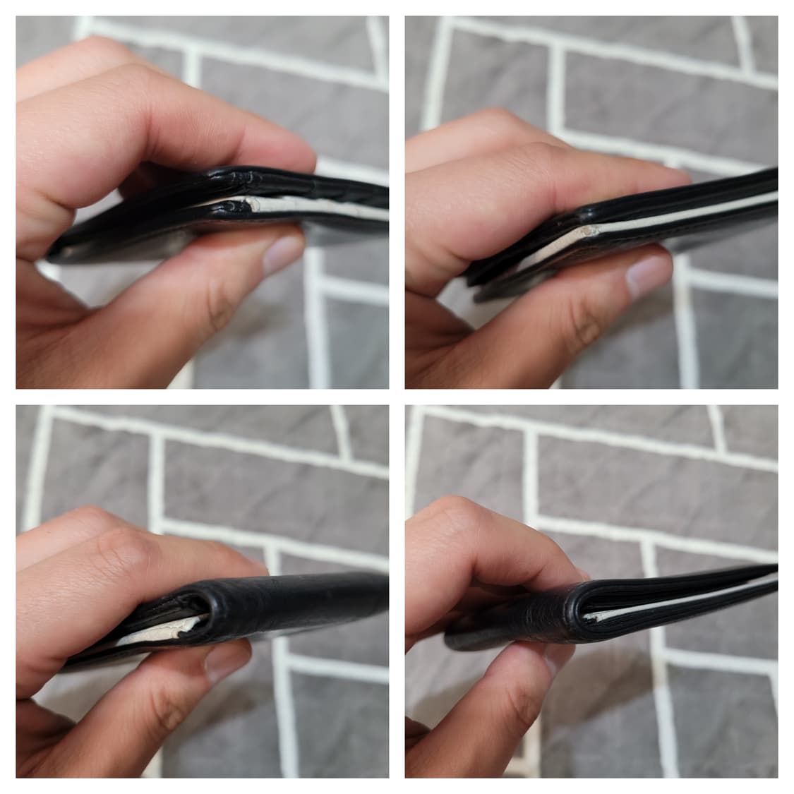 정품 마르지엘라 블랙 레더 반지갑 상품이미지4