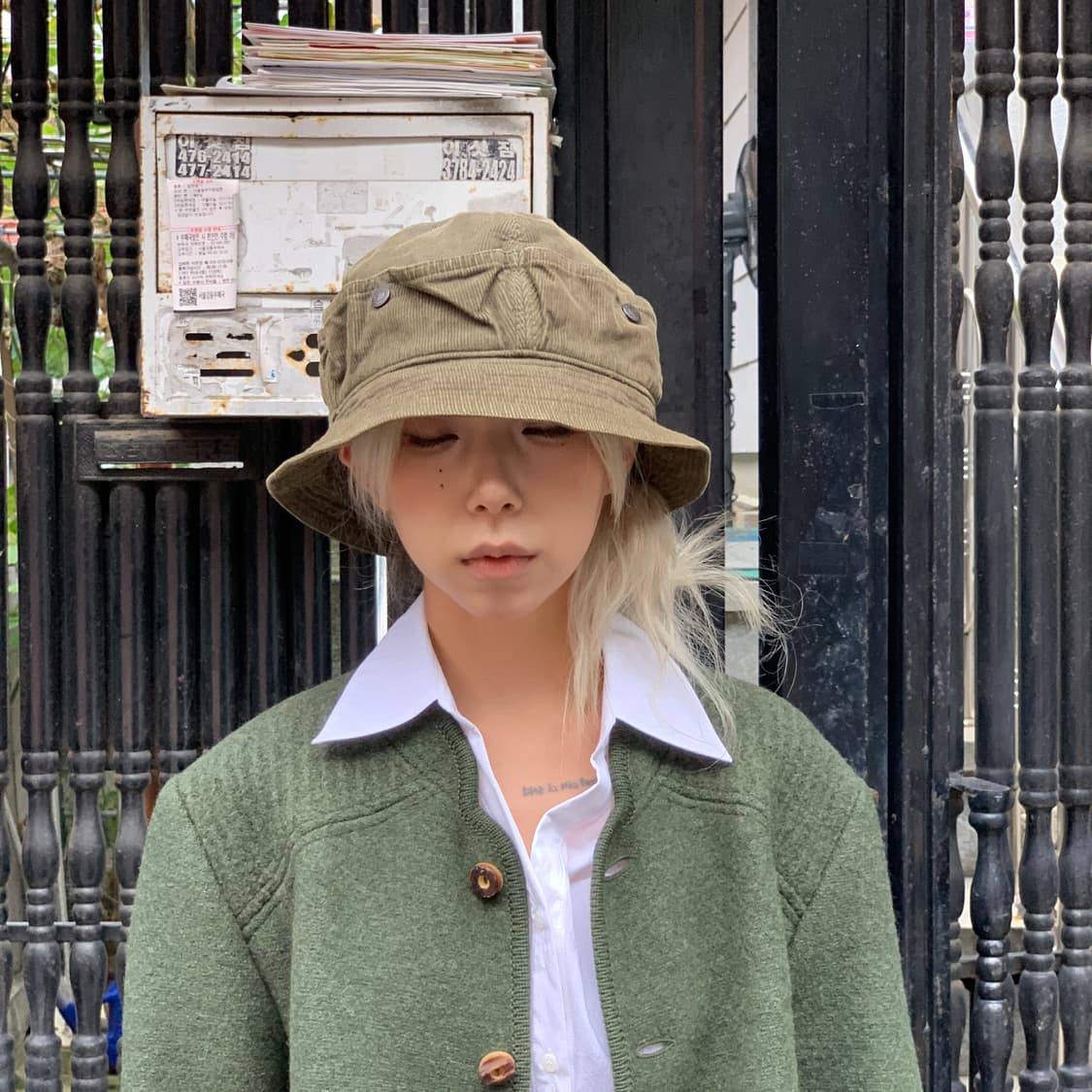 *레어* 캐피탈 카고 타입 코듀로이 버킷햇 상품이미지7