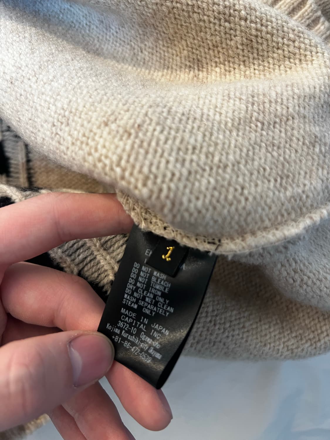 [유일매물] 캐피탈 5G 울 본 니트 / 1사이즈 상품이미지5